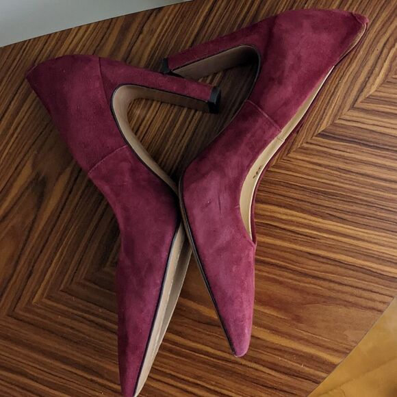 NAPOLEONI suede heels in burgundy color size 37 @S7 - Picture 3 of 13